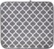 Norpro 16" x 18" Washable Microfiber Dish Drainer Glass Drying Mat Pad - Grey Trellis Pattern